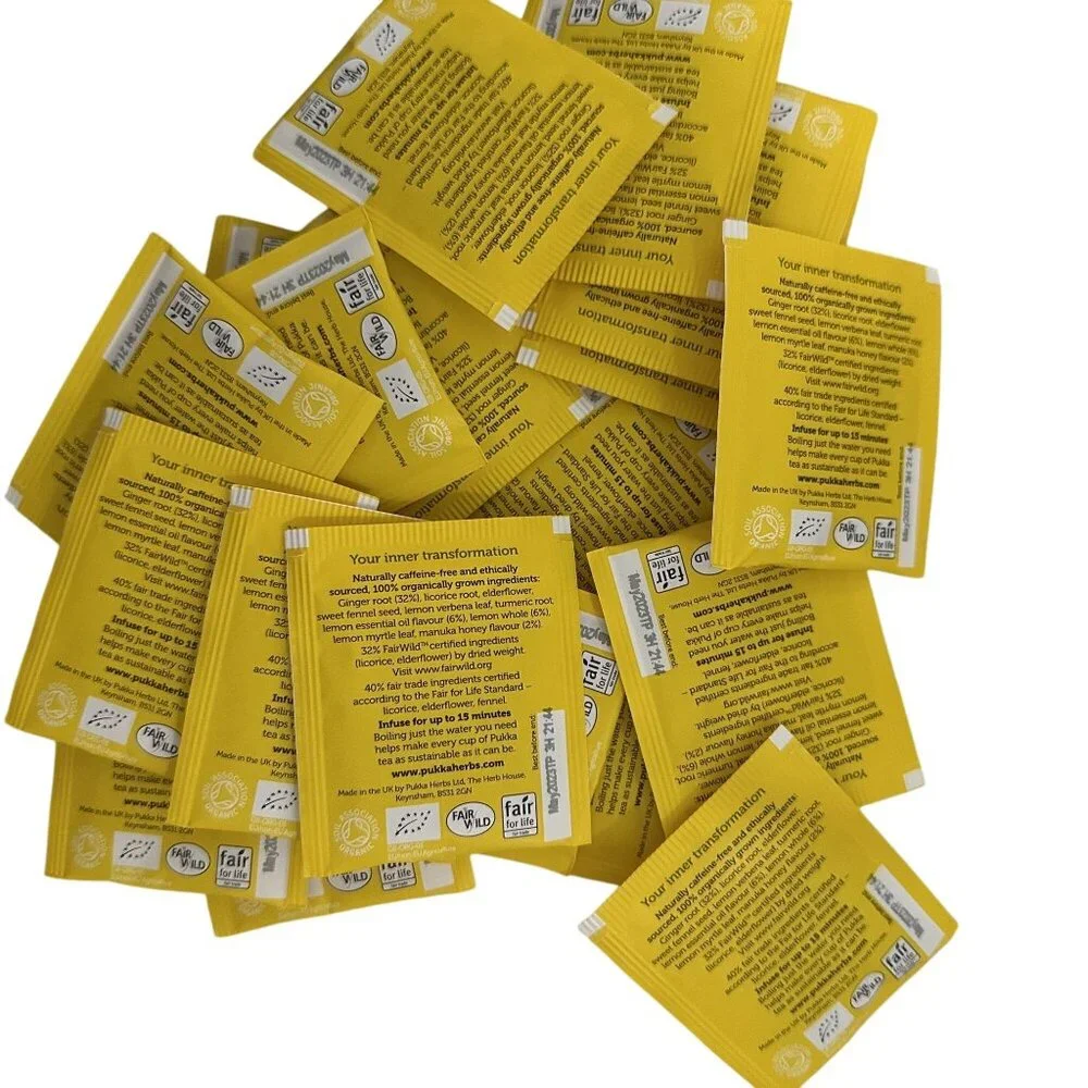 Pukka Organic Lemon Ginger Manuka Honey Tea 20 Herbal Sachet No Box Best By 5/23